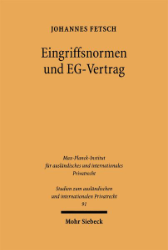Buchcover Eingriffsnormen und EG-Vertrag