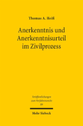 Buchcover Anerkenntnis und Anerkenntnisurteil im Zivilprozess