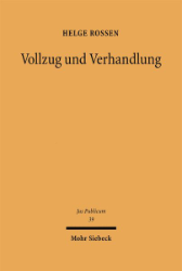 Buchcover Vollzug und Verhandlung
