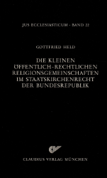Buchcover Die kleinen öffentlich-rechtlichen Religionsgemeinschaften im Staatskirchenrecht ...