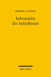 Buchcover Information des Aufsichtsrats