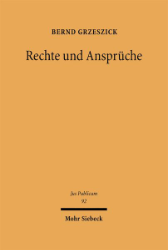 Buchcover Rechte und Ansprüche