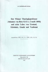 Buchcover Der Wiener Theologieprofessor Johannes von Retz O.S.A. (gest. nach 1404) und seine ...