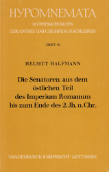 Buchcover Die Senatoren aus dem östlichen Teil des Imperium Romanum bis zum Ende des 2. Jahrhunderts ...