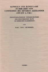 Buchcover Konsuln und Konsulare in der Zeit von Commodus bis Severus Alexander (180-235 n. ...