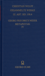 Buchcover Metaphysik. Vierter Theil: Die natürliche Gottesgelahrheit