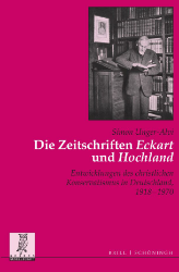 Buchcover Die Zeitschriften 'Eckart' und 'Hochland'.