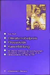 Buchcover Literaturnobelpreis - Pressekritik - Kanonbildung