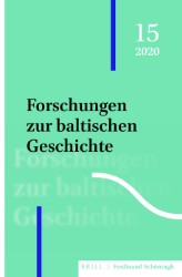 Buchcover Forschungen zur baltischen Geschichte 15 (2020)