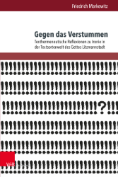 Buchcover Gegen das Verstummen