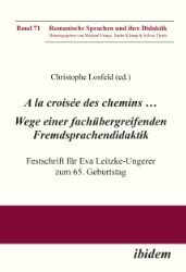 Buchcover A la croisée des chemins... Wege einer fachübergreifenden Fremdsprachendidaktik