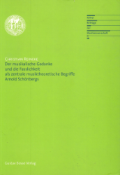 Buchcover Der musikalische Gedanke und die Fasslichkeit als zentrale musiktheoretische Begriffe ...