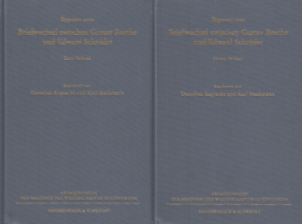 Buchcover Regesten zum Briefwechsel zwischen Gustav Roethe und Edward Schröder