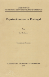 Buchcover Papsturkunden in Portugal