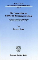 Die Intervention im WTO-Streitbeilegungsverfahren