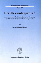 Der Urkundenprozeß