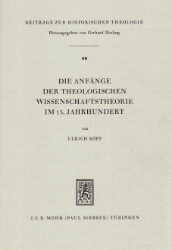 Buchcover Die Anfänge der theologischen Wissenschaftstheorie im 13. Jahrhundert