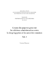 Buchcover Corpus des papyrus grecs sur les relations administratives entre le clergé égyptien ...