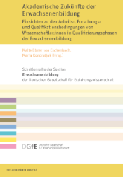 Buchcover Akademische Zukünfte der Erwachsenenbildung