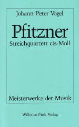 Buchcover Hans Pfitzner. Streichquartett cis-Moll op. 36