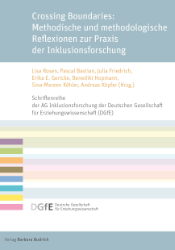 Buchcover Crossing Boundaries: Methodische und methodologische Reflexionen zur Praxis der Inklusionsforschung ...