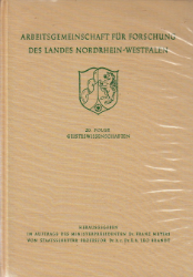 Arbeitsgemeinschaft für Forschung des Landes Nordrhein-Westfalen. Geisteswissenschaften; Band 20