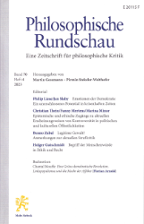 Buchcover PhR - Philosophische Rundschau. Band 70 (2023), Heft 4