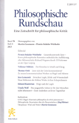 Buchcover PhR - Philosophische Rundschau. Band 70 (2023), Heft 3