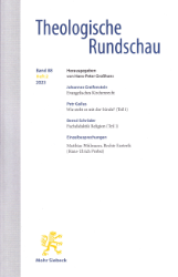 Buchcover ThR - Theologische Rundschau. Jahrgang 88 (2023), Heft 2