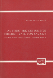 Buchcover Die Bibliothek des Juristen Friedrich Carl von Savigny