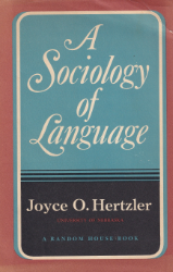 Buchcover A Sociology of Language