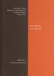 Buchcover Lex und Ius/Lex and Ius