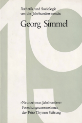Buchcover Ästhetik und Soziologie um die Jahrhundertwende: Georg Simmel