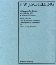 Buchcover Brief über den Tod Carolines vom 2. Oktober 1809 an Immanuel Niethammer