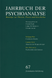 Buchcover Jahrbuch der Psychoanalyse. Band 67