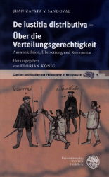 Buchcover De iustitia distributiva - Über die Verteilungsgerechtigkeit