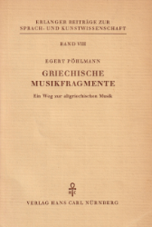 Buchcover Griechische Musikfragmente
