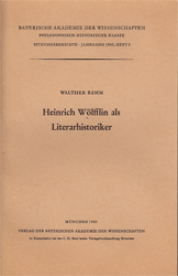 Heinrich Wölfflin als Literarhistoriker