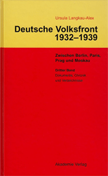 Deutsche Volksfront 1932-1939. Band III