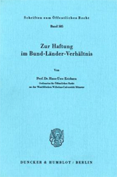 Zur Haftung im Bund-Länder-Verhältnis