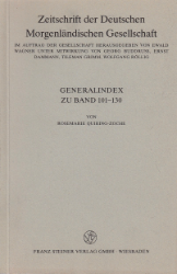 Generalindex zur Zeitschrift der Deutschen Morgenländischen Gesellschaft