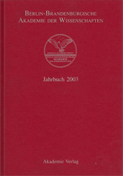 Berlin-Brandenburgische Akademie der Wissenschaften. Jahrbuch 2003