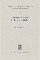 Buchcover "Martyriumssucht" in der Alten Kirche?