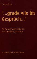 Buchcover "...grade wie im Gespräch..."