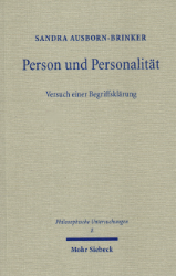 Buchcover Person und Personalität
