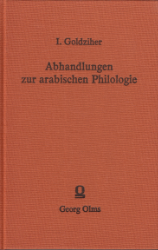 Abhandlungen zur arabischen Philologie - Goldziher, Ignaz