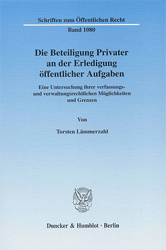Buchcover Die Beteiligung Privater an der Erledigung öffentlicher Aufgaben