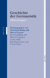 Geschichte der Germanistik. Doppelheft 37/38, 2010