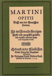 Buch von der Deutschen Poeterey (1624)