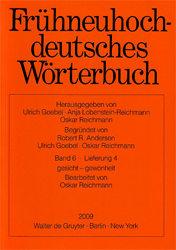 Frühneuhochdeutsches Wörterbuch. Band 6/Lieferung 4: gesicht - gewonheit